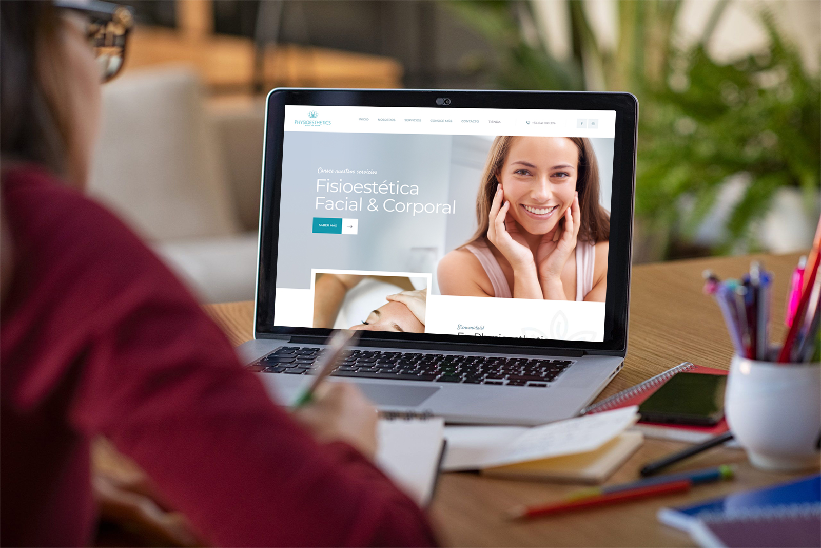 Physioestetics diseño de sitio web para centros estéticos