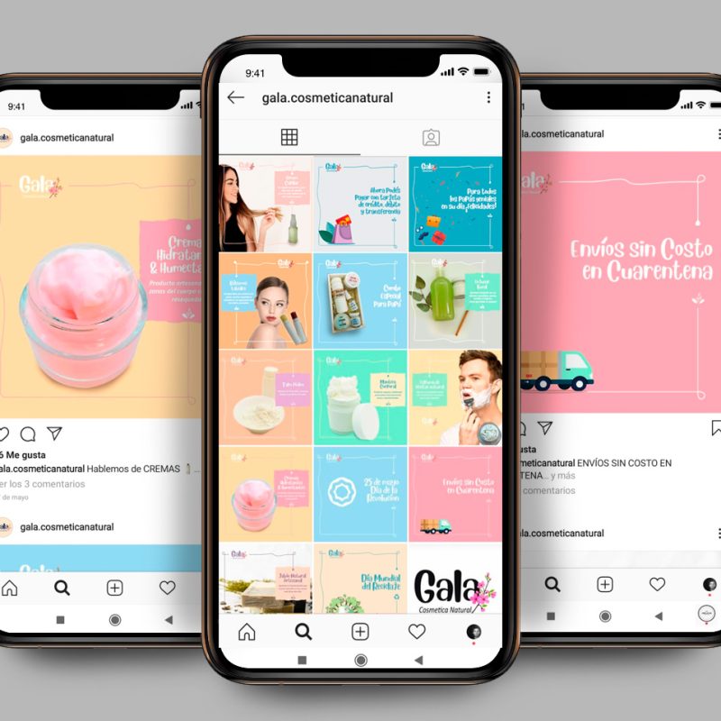 branding cosmética y diseño para redes sociales