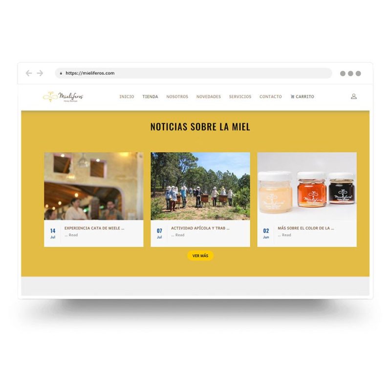 Diseño de tienda en línea (ecommerce) para la venta de productos orgánicos: miel